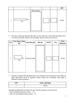 PHIẾU CÔNG BỐ SẢN PHẨM MỸ PHẨM - 4 Thủ tục nhập khẩu mỹ phẩm