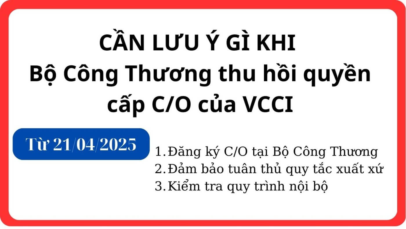Luu ý về CO từ ngày 21-04-2025